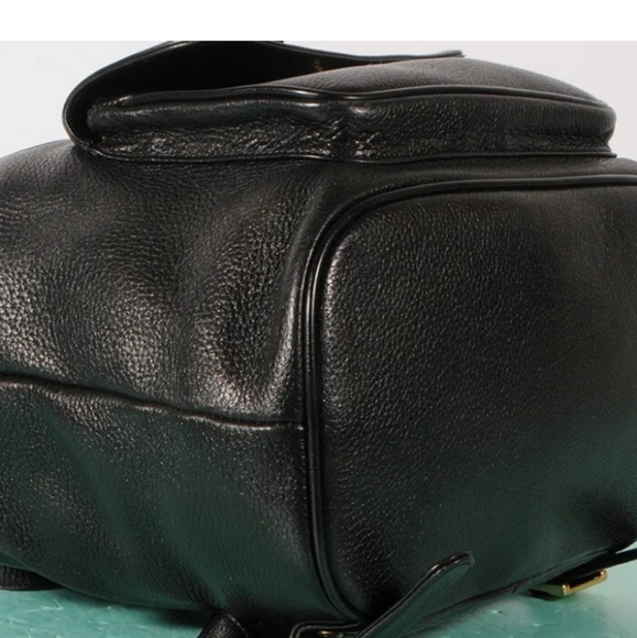 MCM Black Leather Backpack Authentic + A Dust Bag - Picture 7 of 8